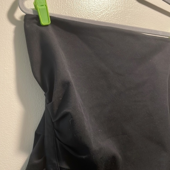 Brunello Cucinelli Black Ruched Slightly Pencil Angled Controlled MIDI Skirt - Picture 4 of 11